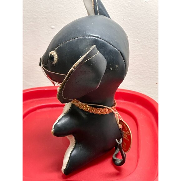 Dakin Leather Mouse Big Ears Hand-Stitched Details Collar Sawdust filling Vtg - Picture 2 of 10